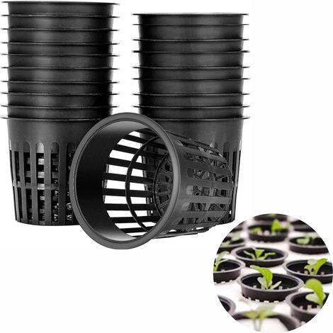 20 Pièces Panier Plantes Hydroponiques, Pot de Fleurs Hydroponique, Pot en Filet de Jardin Hydroponique, Convient à la Culture Hydroponique et à la Culture Hors-Sol sur Les Balcons de Jardin