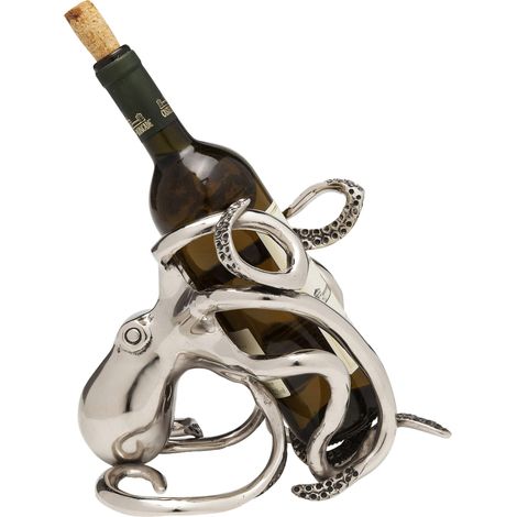 Porte-bouteilles Octopus, Argent, Aluminium, 23x17x20 cm (1/5)