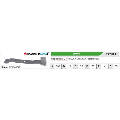 VIKING cuchilla para tractores de césped MT6127.0ZL R303983