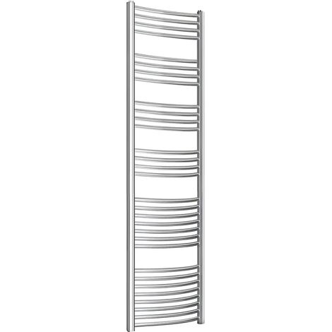 Termoarredo bagno scaldasalviette 50x180 cromo curvo interasse 45 cm (1/3)