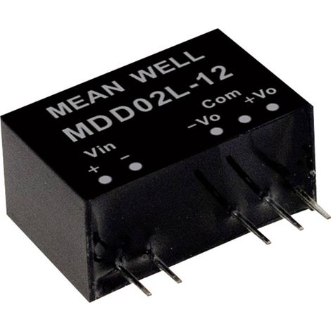 Module convertisseur CC/CC Mean Well MDD02N-12 Nbr. de sorties: 2 x 83 mA 2 W 1 pc(s) Q128502 (1/2)