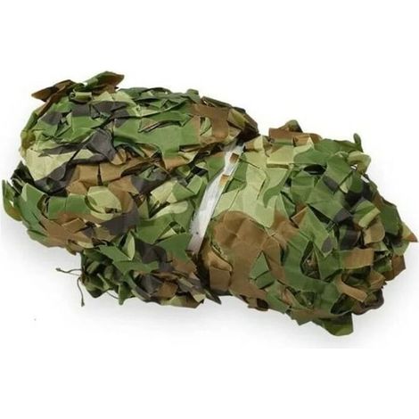 Filet de camouflage pour camping 5 m x 6 m, multicolore, protection visuelle et ombrage pour extérieur et jardin (1/5)