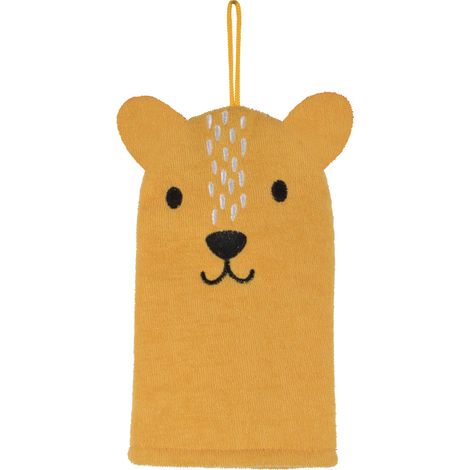Gant de toilette marionnette enfant 14 x 21 cm Leopard