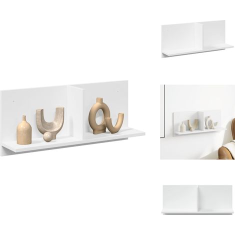 Armoire murale 70x16,5x30 cm blanc bois d'ingénierie - Armoire Murale - Armoires Murales - Armoire Murale Flottante - Meuble TV Mural (1/5)