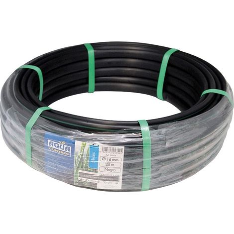 TUBERIA C/GOTEROS INTEGRADOS R/25 NEGRO (1/2)