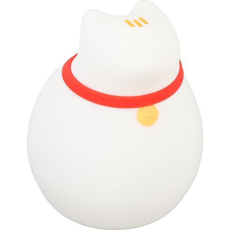 Veilleuse Mignonne Chat Porte-Bonheur Silicone Intensité Réglable Tap Recharge USB Animale Enfant Chambre Studio Chevet Déco (1/5)