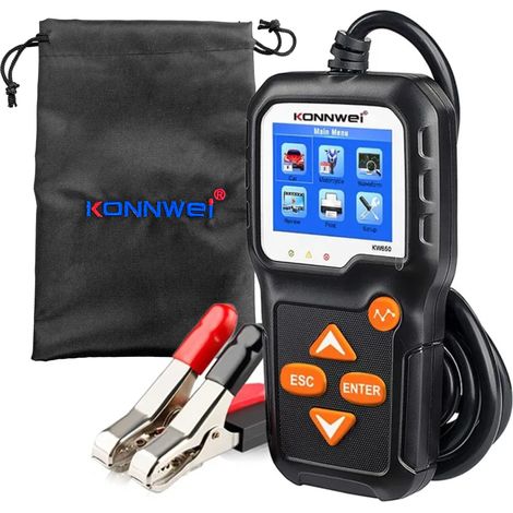 Konnwei KW650 LCD-Batterietester, digitales Messgerät, 6 V, 12 V, polnisches Menü