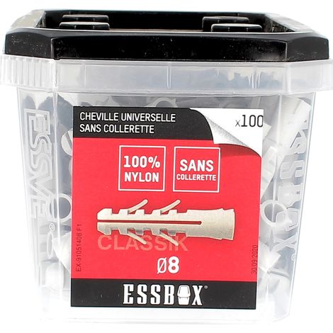 ESSBOX de 100 Chevilles Nylon Classik 8X40 (1/2)