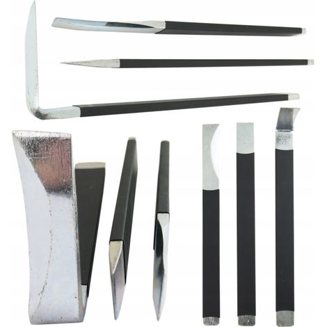 Herramientas para cortar chapa metálica. Herramientas para separar dos láminas de metal soldadas entre sí. (1/5)