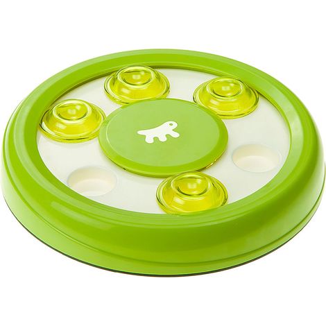 Ferplast DISCOVER Jouet interactif pour chats avec trous à croquettes.. Variante DISCOVER - Misure: Ø 23 x 4.2 cm -