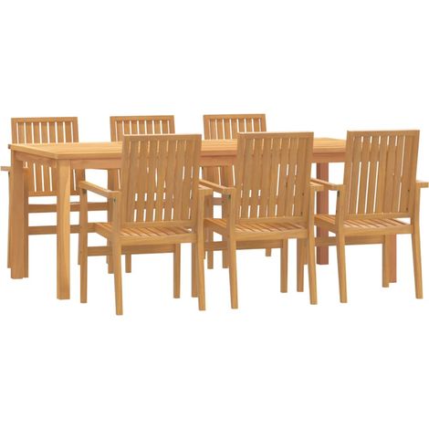 Maison Exclusive - Set da Pranzo da Giardino 7 pz in Legno Massello di Teak