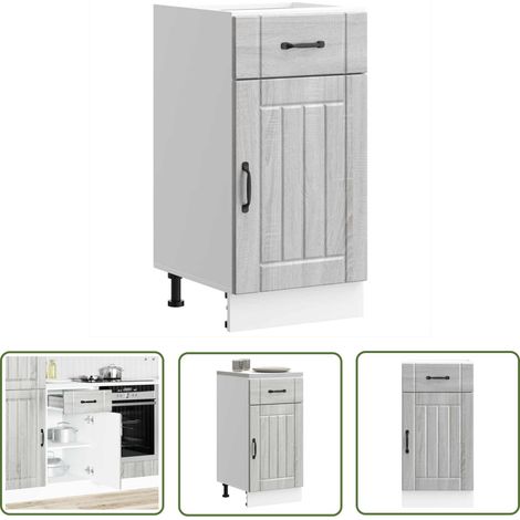 vidaXL Küchen-Unterschrank Lucca Grau Sonoma Holzwerkstoff (1/5)