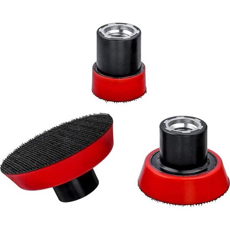 3pcs Plateau de Ponçage 25mm 50mm 75mm Disques Abrasifs M14 Velcro Assiette de Ponçage Auto agrippante Plaque de Support de Ponçage Polissage pour Perceuse Meuleuse d'angle (1/5)