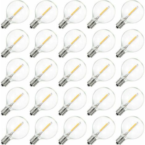 Ampoule LED G40 à globe AC230V, base E12, résistante à l'eau IP44, blanc chaud, idéale pour la décoration de maison, fêtes, mariages. (1/5)