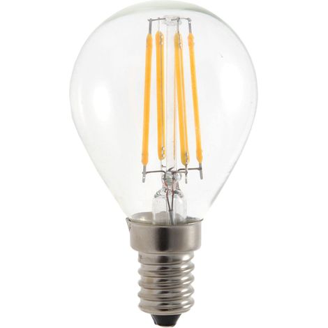 Velamp LB404C-27K, Lampadina LED a filamento, Sfera P45, 4W/470lm, base E14, 2700K (1/5)