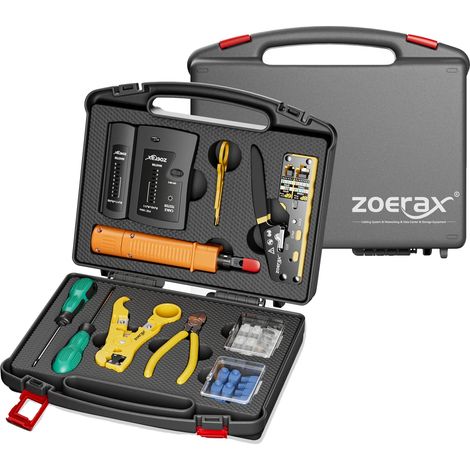 Kit de herramientas de red ZoeRax, pelacables multifunción, probador de cables (1/2)