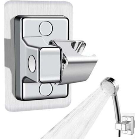 Support Douche sans Percage 360° Réglable ABS Plastique Support Pommeau de Douche Adhésif Fort (1/3)