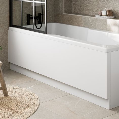 Modern Acrylic Side Bath Panel Gloss White Finish 1700 Bathroom (1/4)
