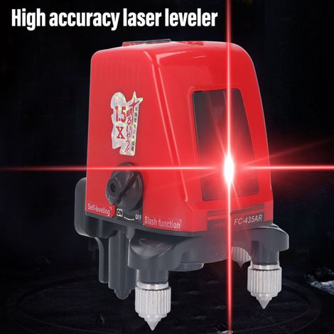 Jeffergarden Outil laser autonivelant à faisceau rouge rechargeable, niveau électronique à lignes croisées horizontal et vertical, mini portable pour la maison (1/5)