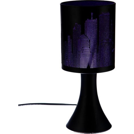 Lampe new york Violet / Noir (1/3)
