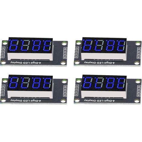 Serie von digitalen Röhrenanzeigemodulen, LED, 4-stellig, 7-Segment, 0,36 Zoll, TM1637-Treiberchip, blau, MRA110D (1/5)