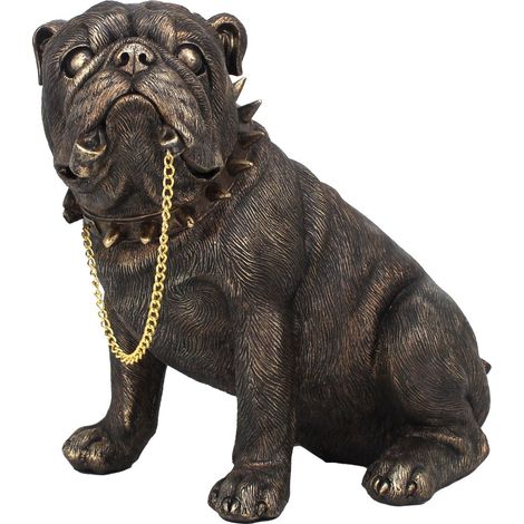 Figura di cane Bulldog in resina per decorazioni domestiche e regali originali