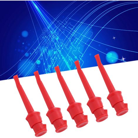 J.30007 Prüfhaken, geschweißter Prüfhaken, Nylon/Kupfer, Schnellprüfclip, Prüfhaken, einfacher Prüfhaken, rot. (1/5)