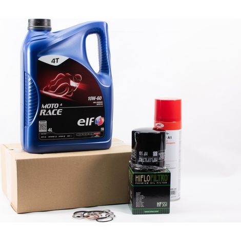 Kit Entretien Vidange Standard pour MOTO GUZZI NORGE 1200 GT 8V de 2011 à 2017 - ELF MOTO 4 RACE 10w60 4L