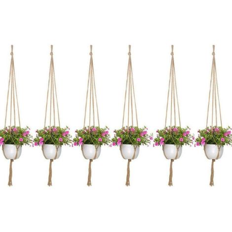 Suspension pour plantes en macramé l'intérieur et l'extérieur (1/5)