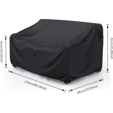 (224x84x61x81cm) Housse de canapé/fauteuil de patio, à clipser, en polyester haute résistance, convient aux patios/jardins. (1/3)
