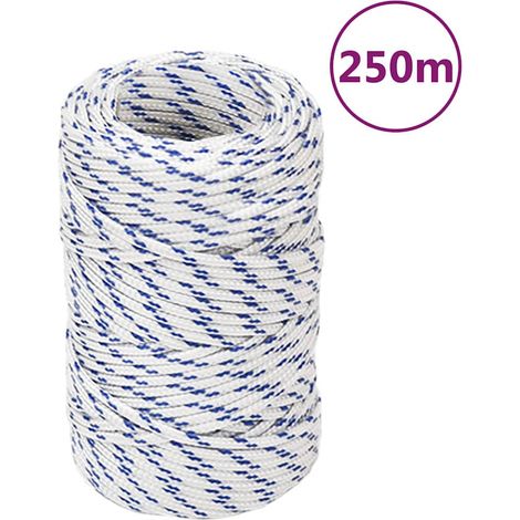vidaXL Cuerda de barco polipropileno blanco 2 mm 250 m (1/5)