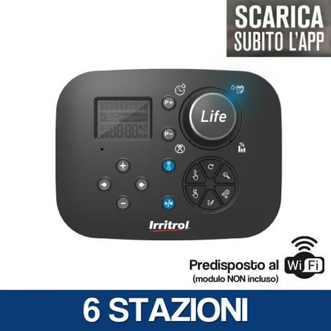 PROGRAMMATORE CENTRALINA IRRIGAZIONE 6 STAZIONI TRASFORMATORE IRRITROL LIFE-6