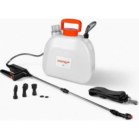 Pulvérisateur Électrique à Dos 8 L, Batterie Li-Ion 7,4 V 2 Ah, 3,9 Bar, Réglage du Débit, USB-C, Lance Télescopique en Acier Inoxydable 34-56 cm (1/5)