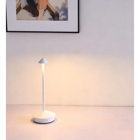 Veilleuse / Lampe de table créative à sommet pointu — Lampe rechargeable pour le camping, éclairage d'ambiance pour restaurants, cafés et bars — Convient à une utilisation intérieure et extérieure. (1/5)