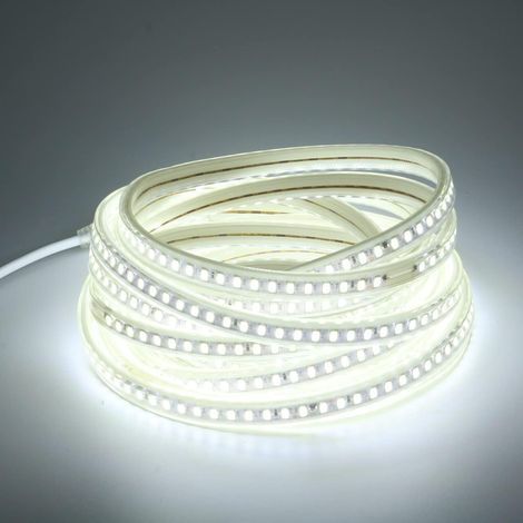 LED Strip 6 Meters IP67 Cool White 220V Clips Indoor Outdoor Mounting (1/5)