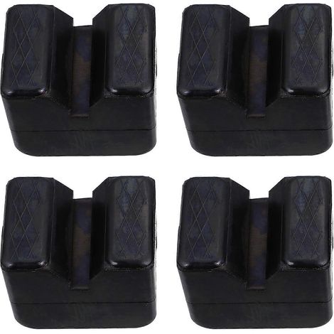 4 patins de cric fendus, protections de cric en caoutchouc durable pour châssis (noir)-6.3X5.2cm-Black