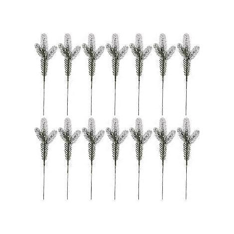 24 branches de faux pins, décorations de Noël (1/2)