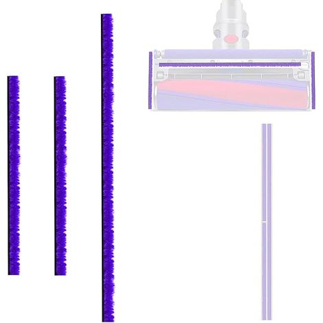 Lot de 3 bandes en peluche pour Dyson V6 V7 V8 V10 V11 V12 V15 DC58 DC59 DC62 DC72 aspirateur, pour Dyson aspirateur brosse électrique bande autocollante bande peluche douce(1 divisé en 3) (1/5)