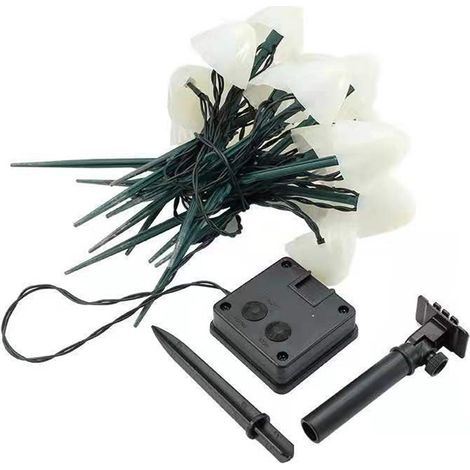 Mini lampes solaires en forme de champignon, 8 modes, LED, étanches, décoration extérieure pour jardin, cour, fêtes sur la pelouse. (1/5)