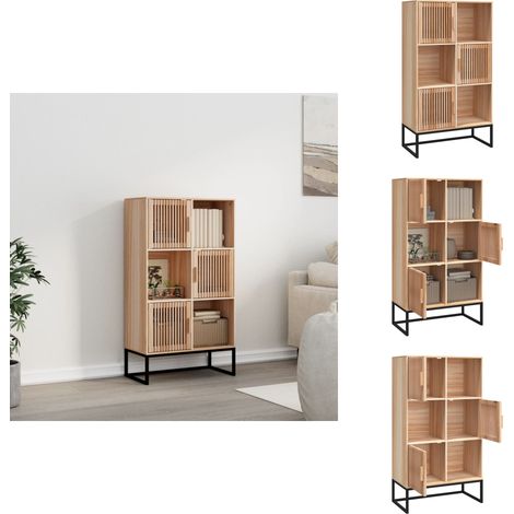 Buffet haut 70x35x125 cm bois d'ingénierie - Buffet Design Scandinave - Meuble Rangement - Buffet Moderne - Commode Bois - Buffet Salle À Manger (1/5)