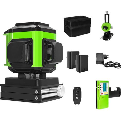 Niveau Laser à Faisceau Vert 4D, Haute Visibilité, Télécommande (1/2)