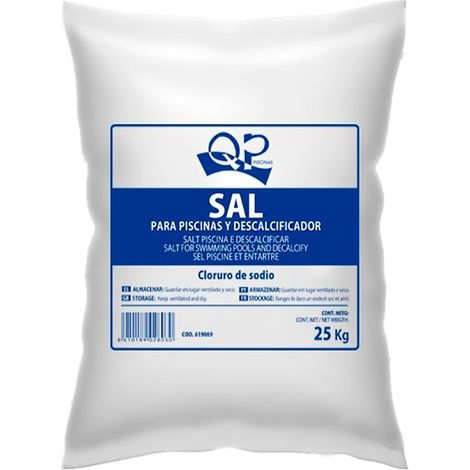 SAL INDUSTRIAL PISCINA SACO 25 KG. QUIMICAMP ALTA CALIDAD