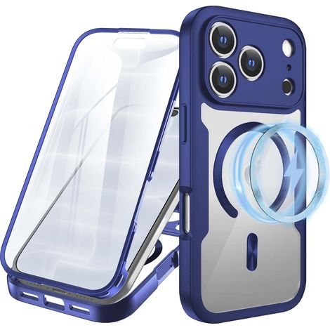 Coque pour iPhone 18 Pro avec MagSafe, Protection intégrale à 360°, Bleu (1/5)