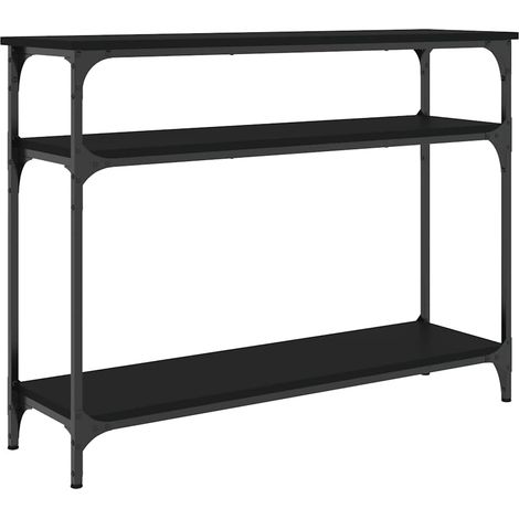 Table console,Table d'appoint,Bout de canapé,Meuble d'entrée noir 100x29x75 cm bois d'ingénierie