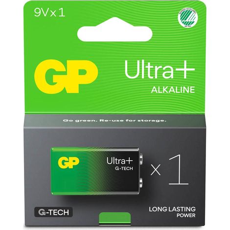 GPBM - Pile GP Ultra Plus Alcaline 9V-pile - LR22/6LR61/6F22/6LF22 - 9V - Ru00e9f : GP151419 (1/2)