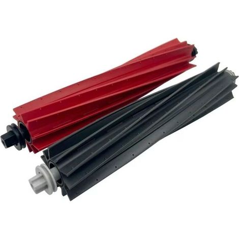 Applicable Applicable roborock Brosse Principale en Caoutchouc pour Aspirateur Roborock G20 S8, Rouge & Noir 2 Pièces (1/3)