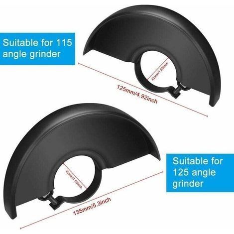 2 Pcs Capot de Protection de Meuleuse d'Angle - Noir - Pour Meuleuse 125/115 (1/3)