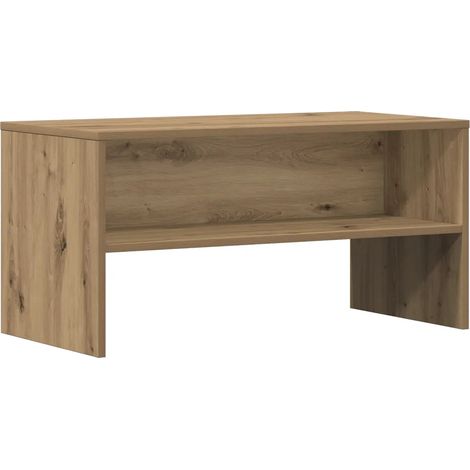 Meuble TV grand espace de rangement salon 80 x 40 x 40 cm en bois d'ingénierie chêne artisanal (1/5)