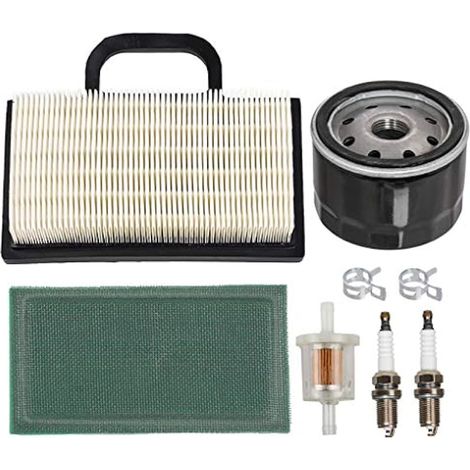 Compatible with Air Filter Pre-Filter Oil Fuel Filter Spark Plug Kit For John Deere L120 Z425 X130R X165 L118 MIU11286 GY20575 499486 499486S Lawn Mower