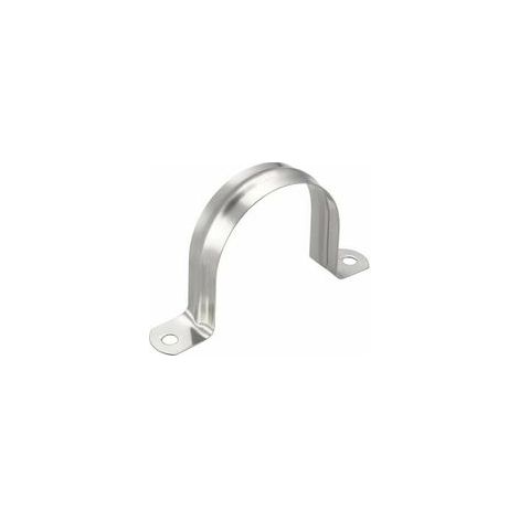 BRAVIX Confezione da 15 fascette stringitubo da 60 mm in acciaio inox 304, fascette a U per il fissaggio di tubi, condotti e cavi, fascette per tubi per strutture portatubi in acciaio